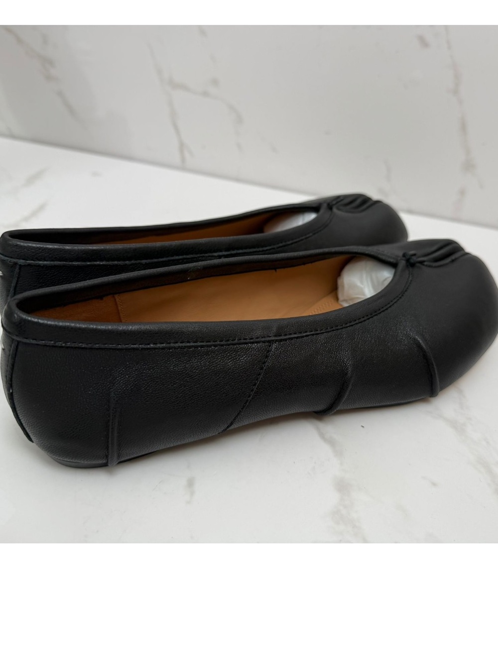 Black Tabi Split-Toe Ballet Flats - Picture 5 of 12